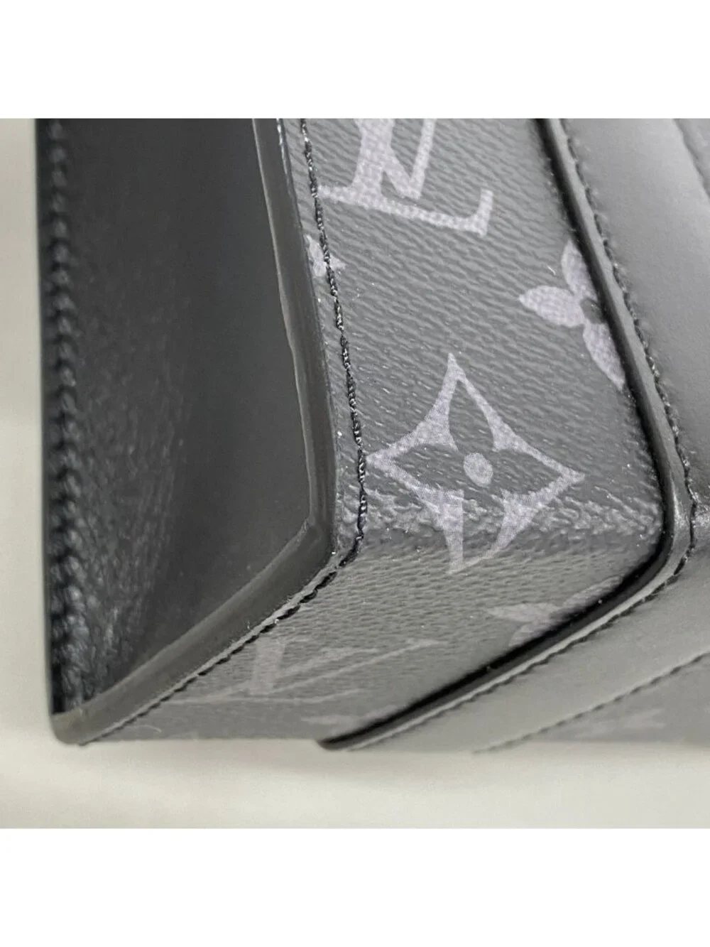 Louis Vuitton Handbag Monogram Eclipse Sac Plat Mini Black